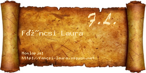 Fáncsi Laura névjegykártya